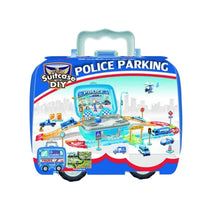 Load image into Gallery viewer, Police Parking DIY Suitcase - Toy Play Set