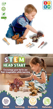 Load image into Gallery viewer, DIY Build-It T-REX and Triceratops Toddler Playset