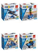 Load image into Gallery viewer, Kiddies Police Build & Play Building Block Set - Set of 4