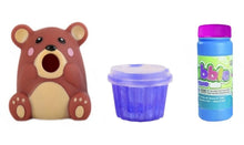 Load image into Gallery viewer, Slime Slurping Puking Squeeze Animal Toy With Bubbles - Hunter Bear
