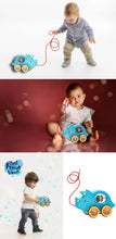 Load image into Gallery viewer, Baby & Toddler Pull Along Triceratops