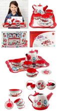 Load image into Gallery viewer, Tea Set - 15 Piece Metal Play Tea Set