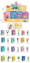 Load image into Gallery viewer, Set of 12 Botanical 3D Bouquet of Florist Flower Bricks and Potted Plants
