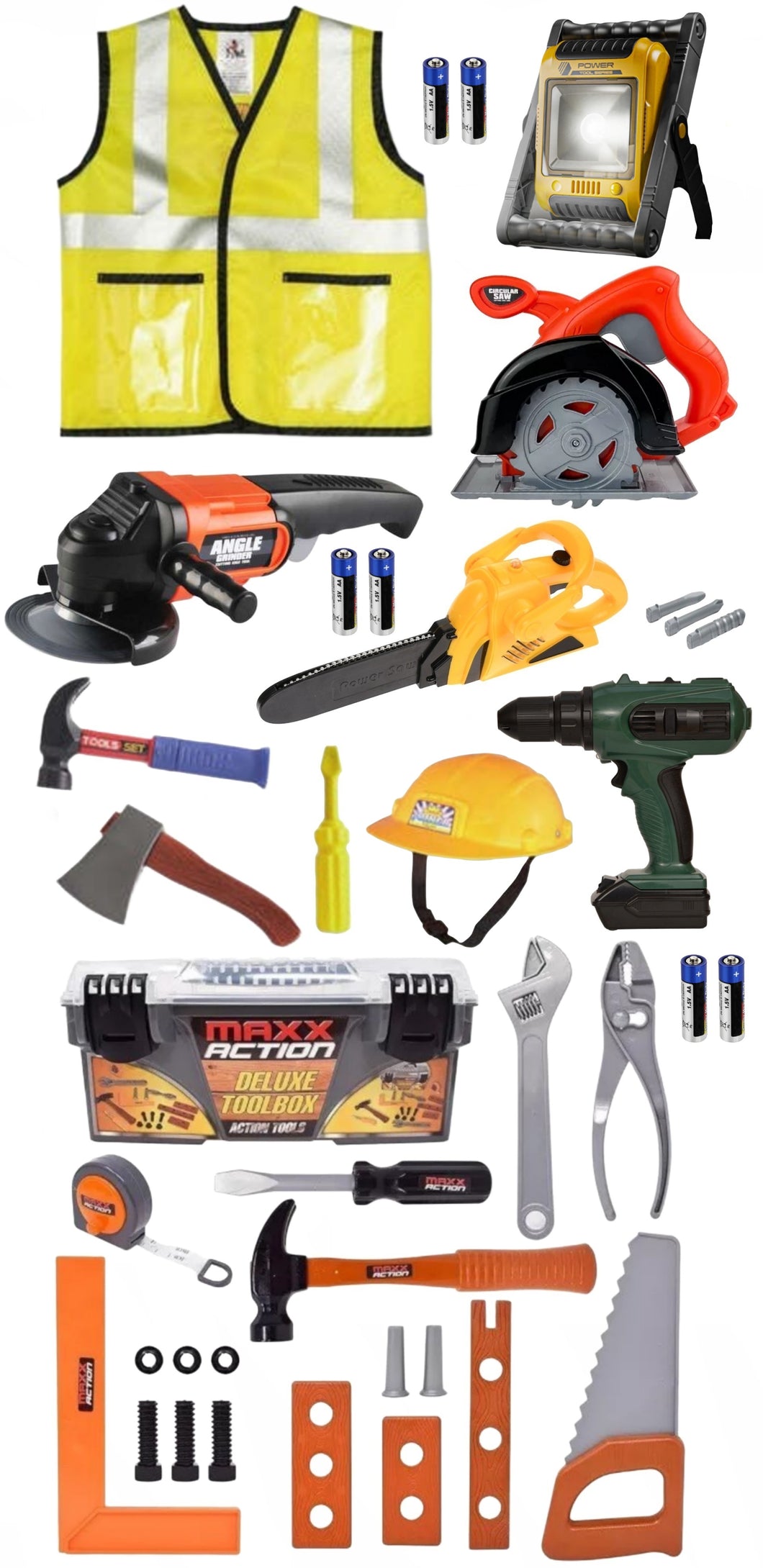 Kids Pro Power Tool Toy Play Set - 36 Piece