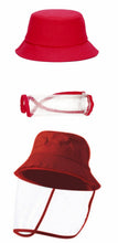 Load image into Gallery viewer, Set of 2 Kids Bucket Hats With Visors - Red and Navy
