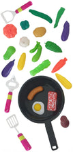 Load image into Gallery viewer, Play-food Frying Pan Set and Kitchen Accessories - 23 Piece
