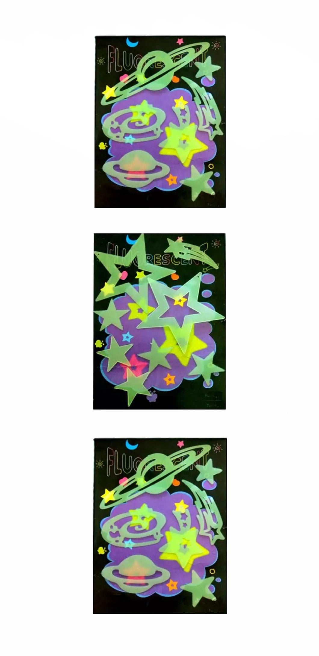 Glow In The Dark Stars - Galaxy 3 Pack