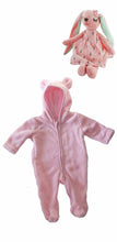 Load image into Gallery viewer, Newborn Fluffy Pink Romper and Keepsake Bunny
