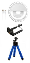 Load image into Gallery viewer, Smartphone LED Ring Light and Flexible Tripod Set - White
