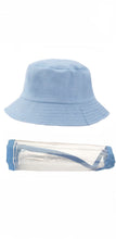 Load image into Gallery viewer, Kids Bucket Hat With Visor and Kiddies Face Shield - Light Blue
