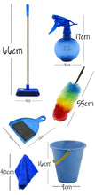 Load image into Gallery viewer, Kids Pretend Play Cleaning Set Blue - 7 Piece
