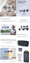 Load image into Gallery viewer, ZD9 Drone Kit - Foldable Drone Kit with Powerbank &amp; Batteries - Silver
