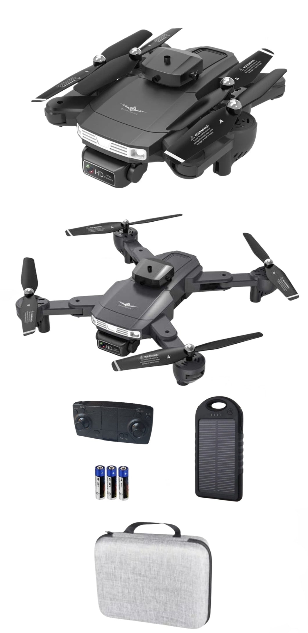 ZD9 Drone Kit - Foldable Drone Kit with Powerbank & Batteries