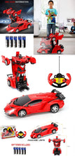 Load image into Gallery viewer, Red Transformer Remote Control Car - Transforms From Robot To Car And Back
