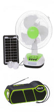 Load image into Gallery viewer, Solar Fan &amp; Solar MP3/USB Radio - Combo
